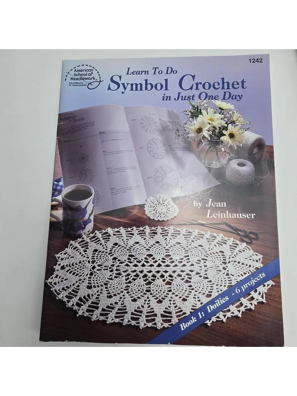 Vintage Lot of 9 Leisure Arts Leaflets Crochet Doilies Rugs Table Toppers